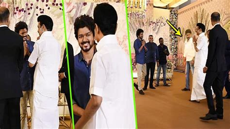 Actor Vijay meets Stalin at wedding reception in Chennai